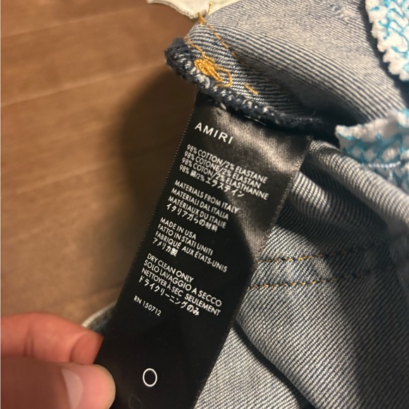 AMIRI Light Blue Distressed Skinny Jeans - Picture 7 of 7